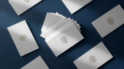 Druckstudio Uebelinge -Vistenkarten mit Logo